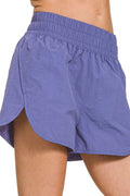 Windbreaker Smocked Waistband Running Shorts in MARLIN