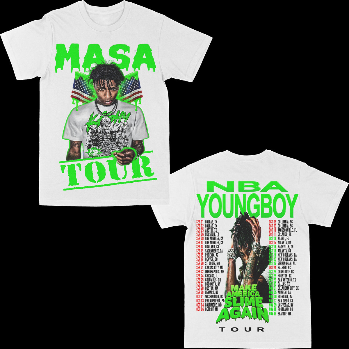 NBA Youngboy "MASA Tour 4 F/B" Graphic Tee