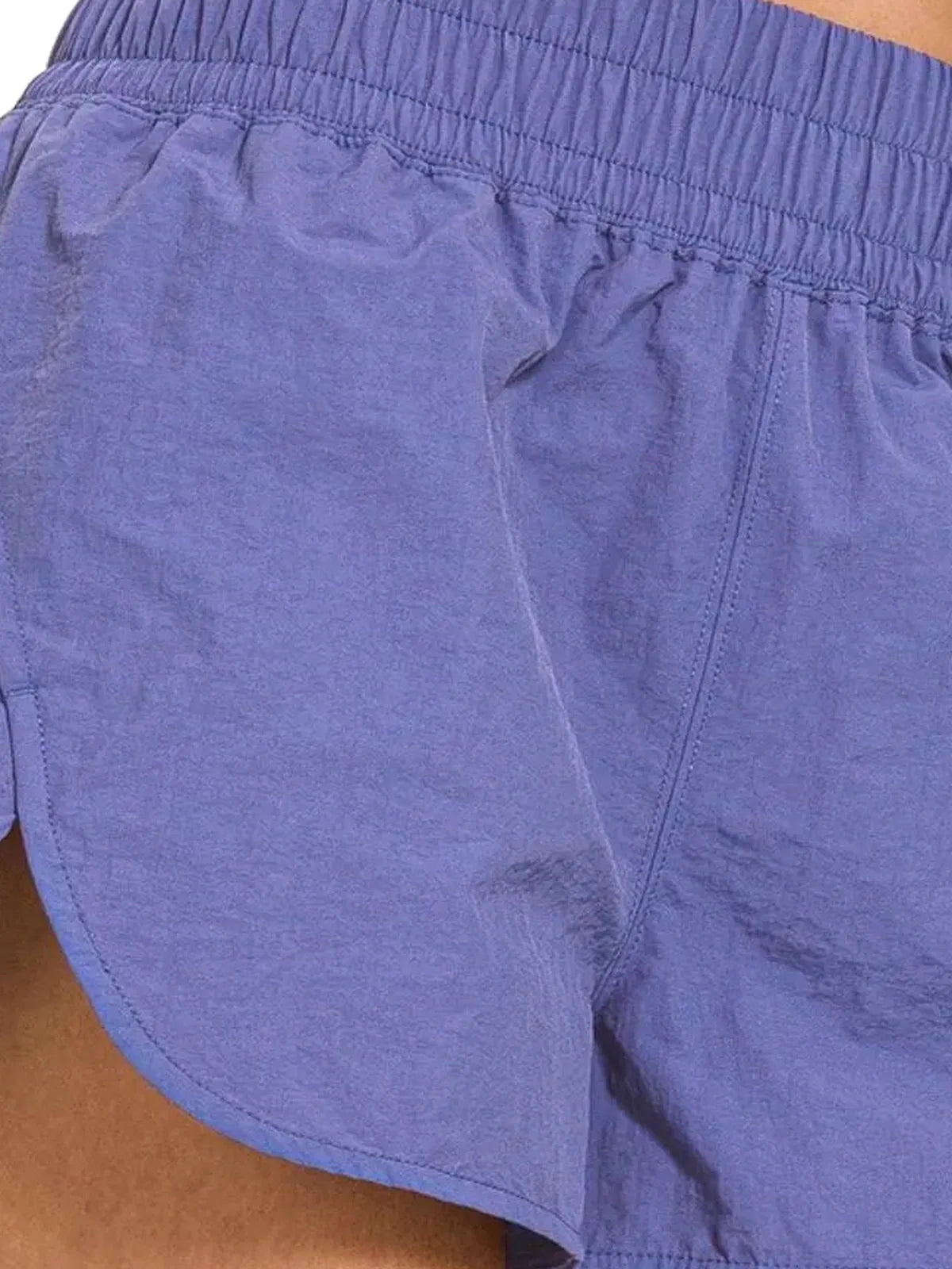 Windbreaker Smocked Waistband Running Shorts in MARLIN